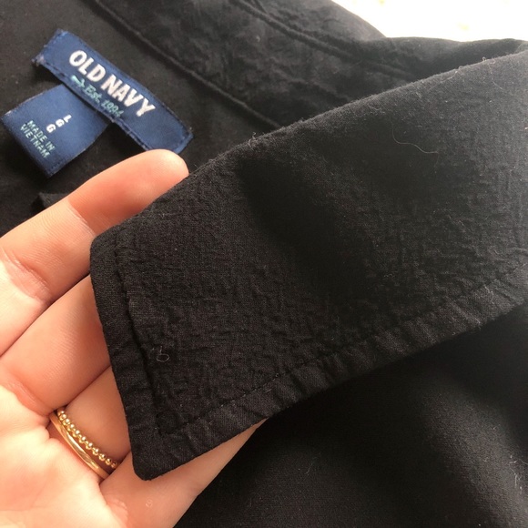 Black long sleeve, half button up old navy top - Picture 5 of 7